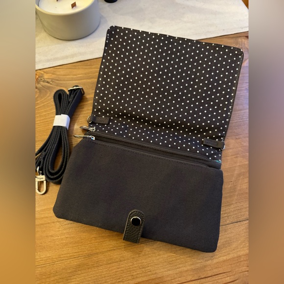 NWT - Thirty One Double Up Crossbody in Gray and White - Picture 6 of 6
